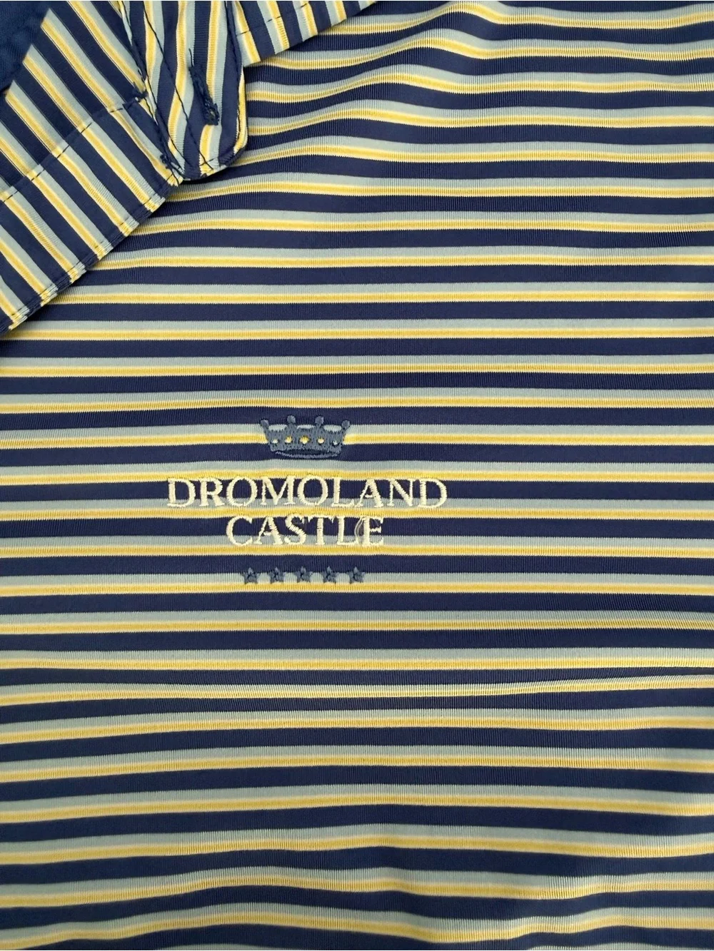 Fairway & Greene Dromoland Castle Blue Striped Golf Pullover XL Performance - Picture 3 of 4